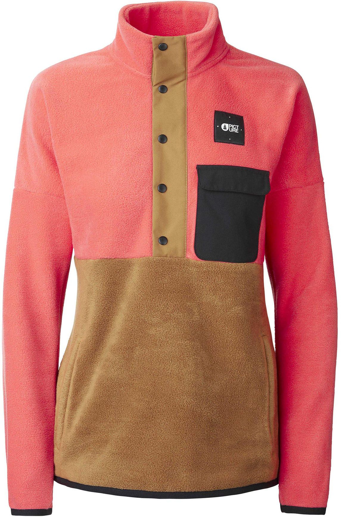 Arcca 1/4 Fleece Hot Coral/Dark Golden + Picture Organic Clothing