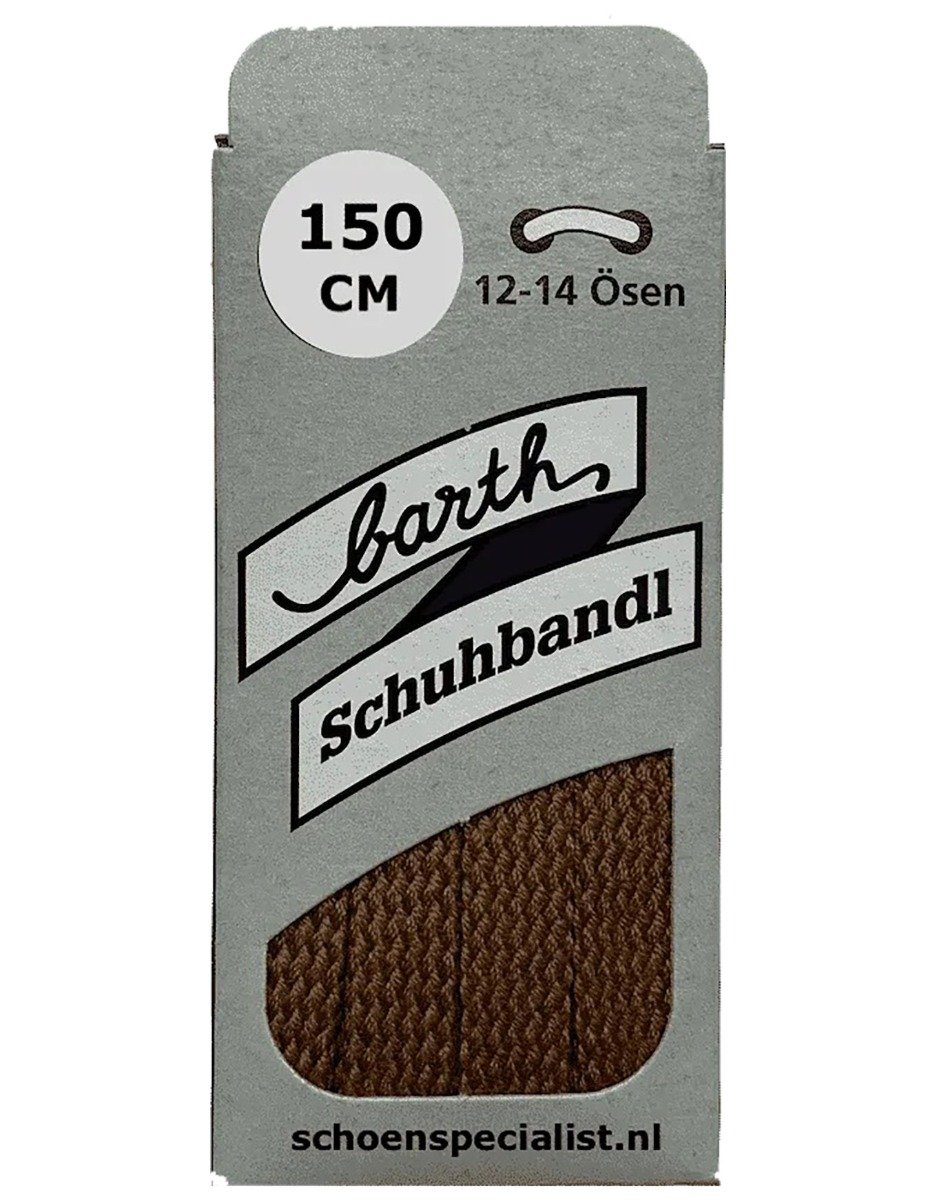 Lacets Plats Marron Clair + Barth
