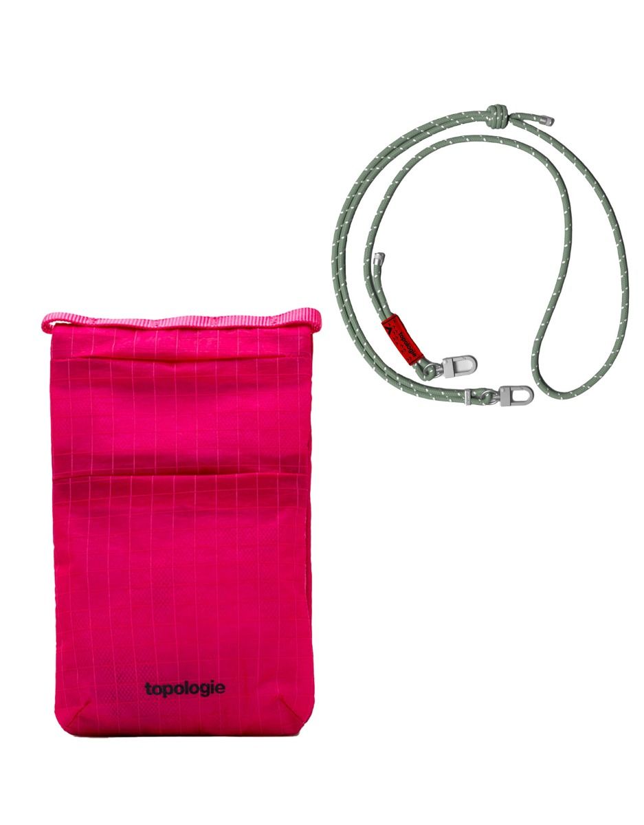 Pack Phone Sacoche Pink Glazed Ripstop + Topologie