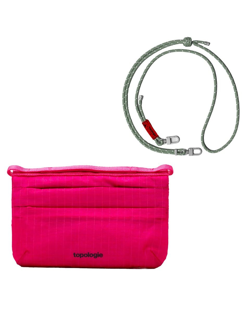 Pack Phone Sacoche 90 Pink Glazed Ripstop + Topologie