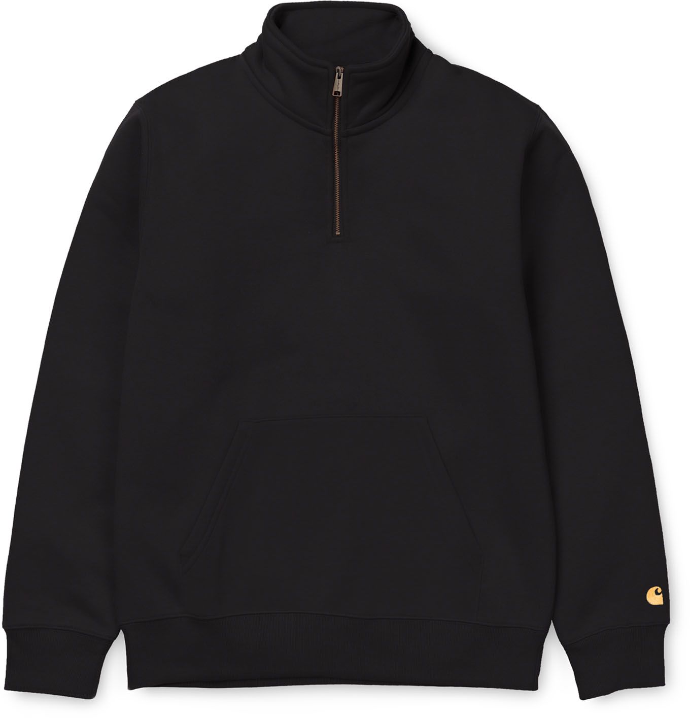 Chase Neck Zip Sweat Black Gold + Carhartt WIP