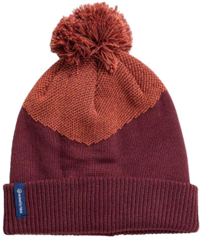 Chevron Birdseye Pom Beanie Eggplant + United By Blue