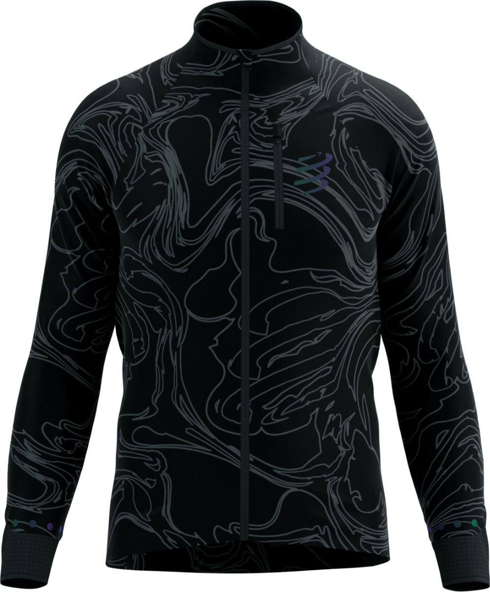 Hurricane Windproof Jacket M Aurora Black/Aurora + Compressport