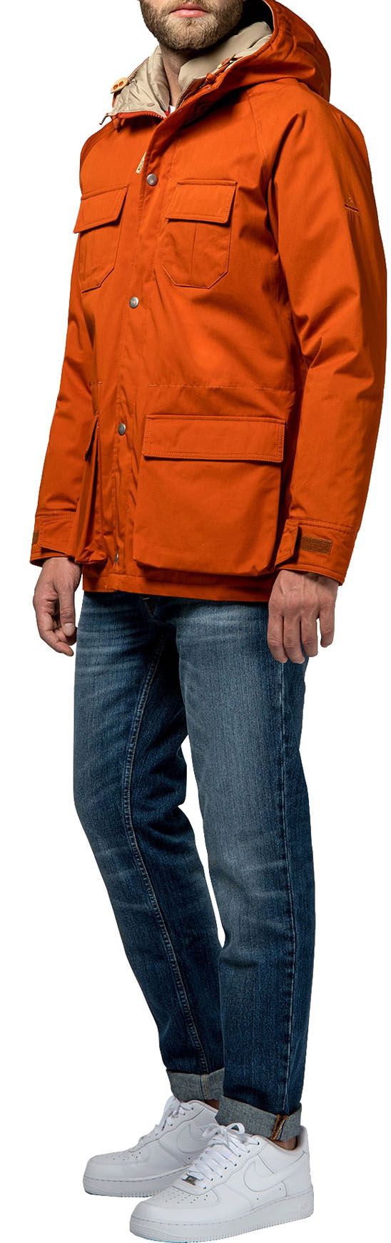 hunter orange parka