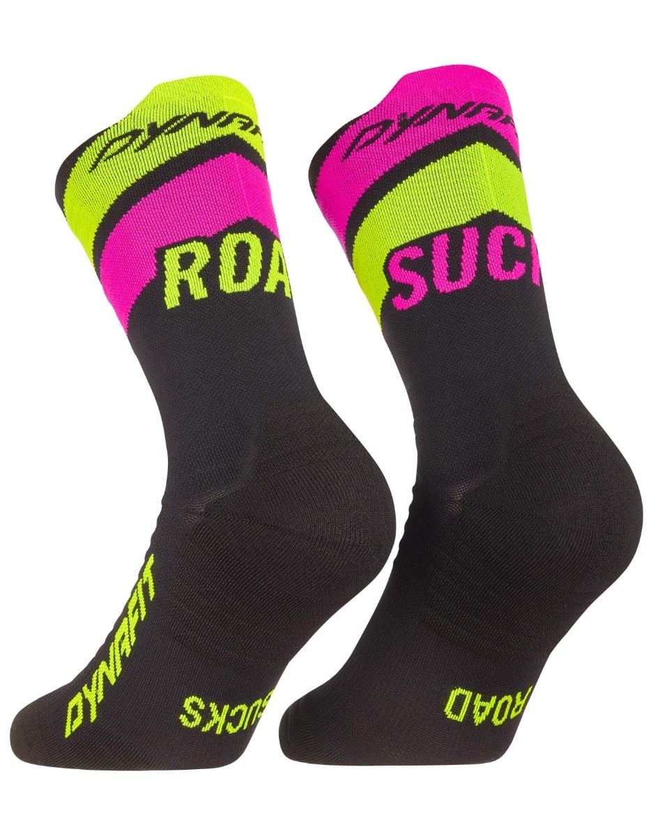 Ultra Crew Socks Black Out Ultra Yellow + Dynafit