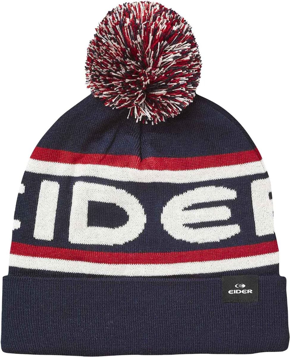 Pompom Beanie Navy + Eider