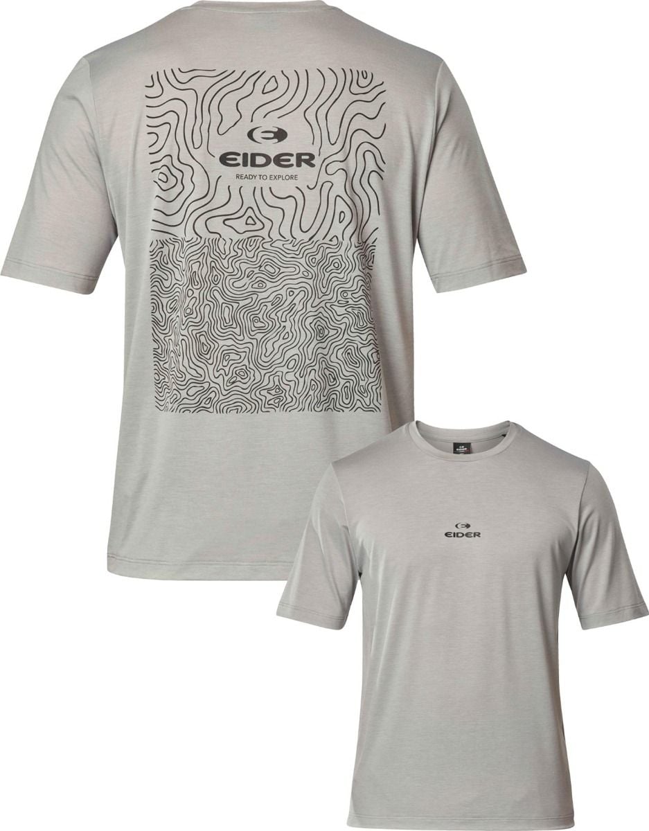 M Loriaz Graphic TS Heather Black + Eider