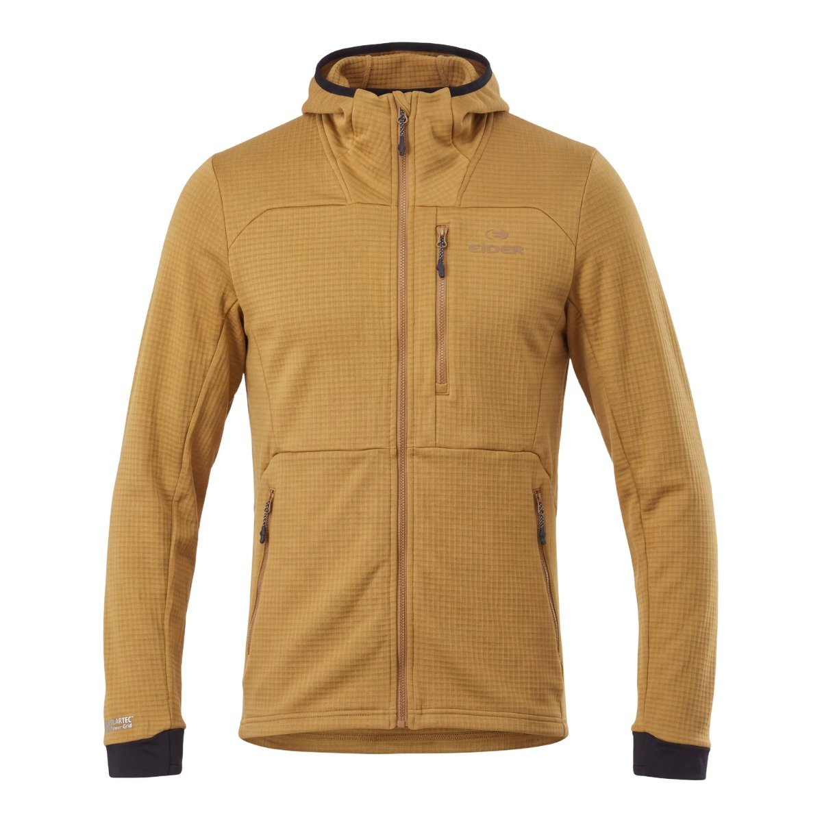 M Thorens Polartec Powergrid Fleece Hoodie Ocre + Eider