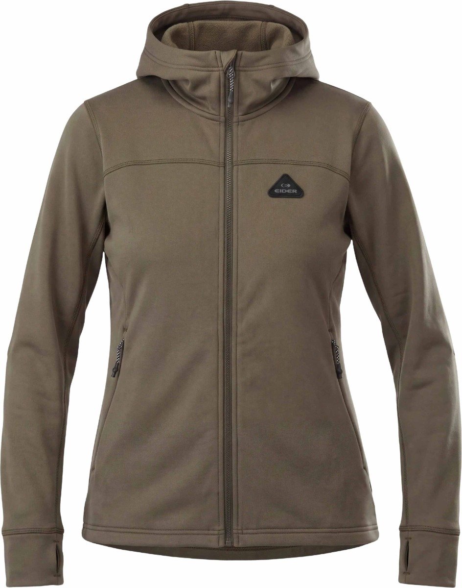 W Bellacha Hoody Fleece Khaki + Eider
