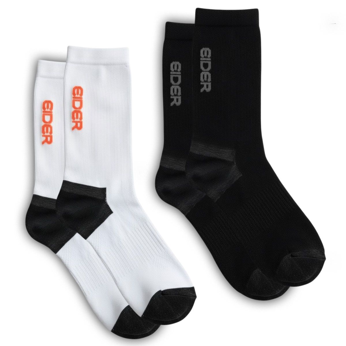 Active Run Socks Pack White/Black + Eider
