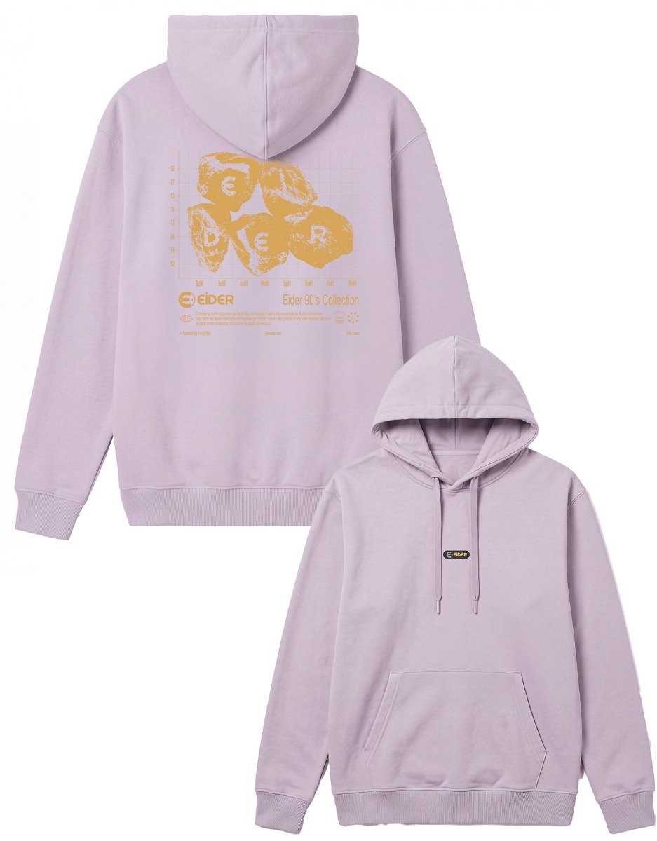 Vintage 90's Hoodie Lilas + Eider