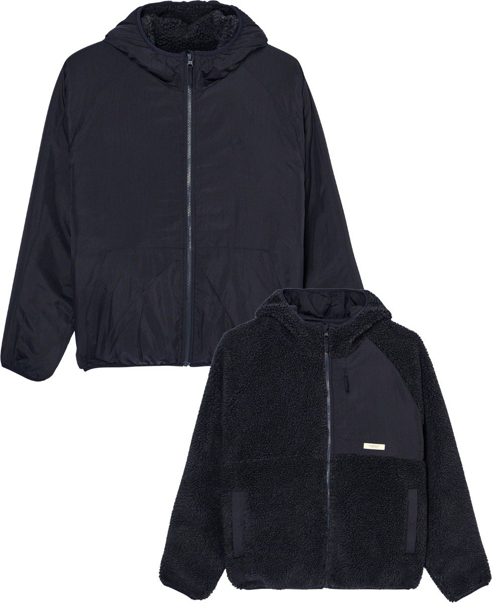 Wolfe Sherpa Reversible Hoody Off Black + Element