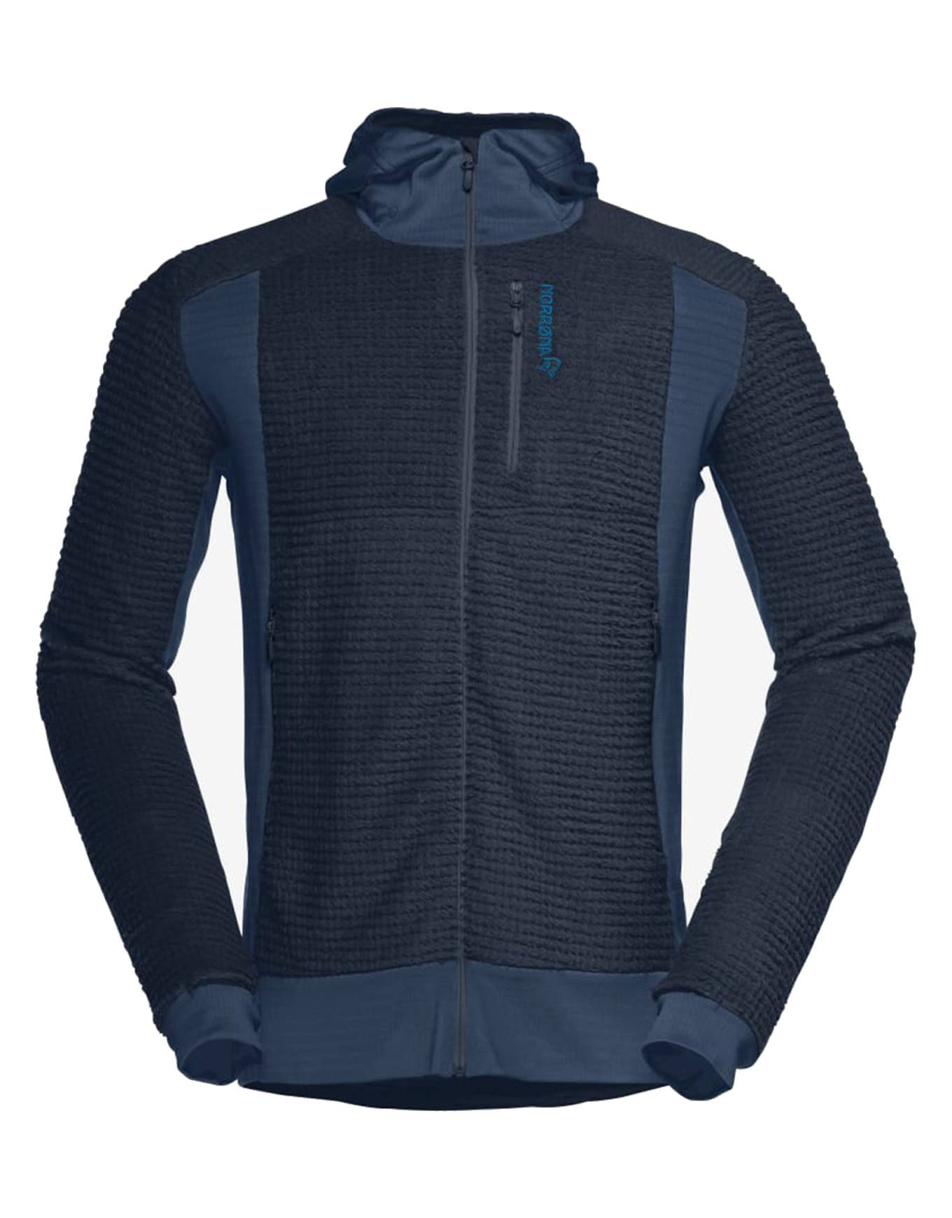 Norrona Falketind Alpha120 Zip Hoodie M'S Indigo Night Walking Fleeces : Snowleader