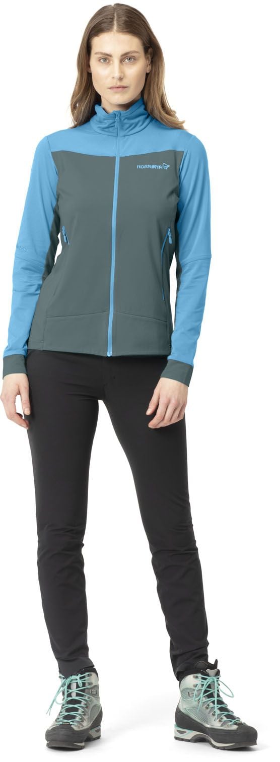 Falketind Warm1 Stretch Jacket W's Aquarius + Norrona