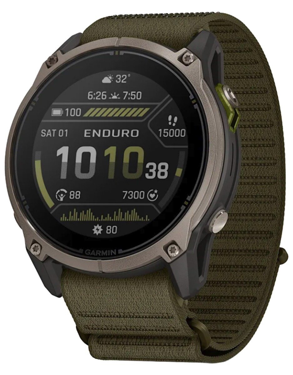 Enduro™ 4 Sapphir Solar Titanium Olive + Garmin
