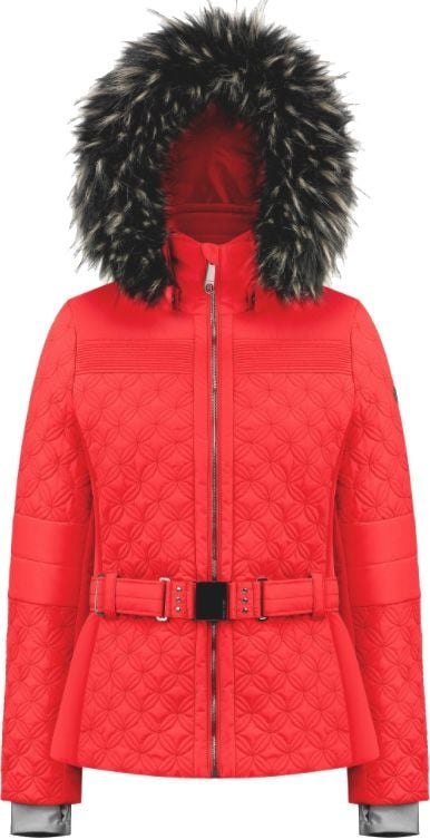 Hybrid Ski Jacket Quilted Scarlet Red + Poivre Blanc