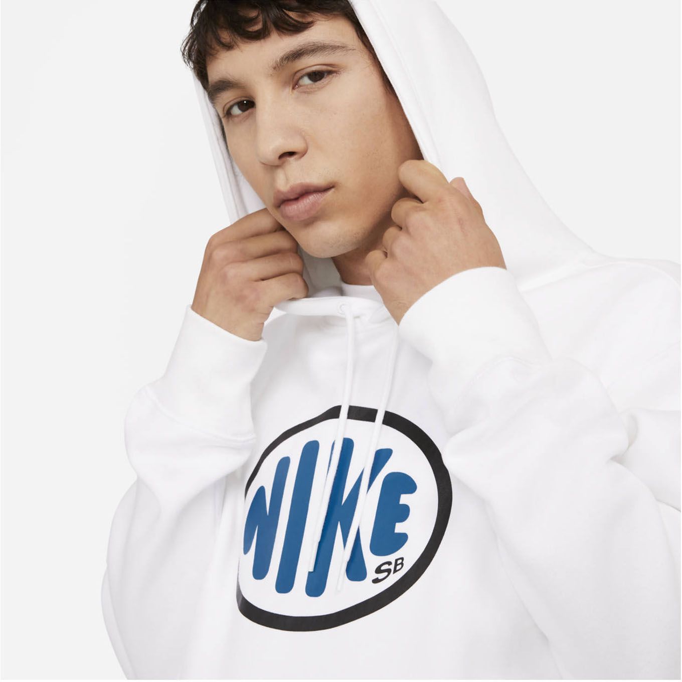 Nike 6.0 M Nk Sb Y2K One Off Hoodie White/Signal Blue Sweatshirts :  Snowleader