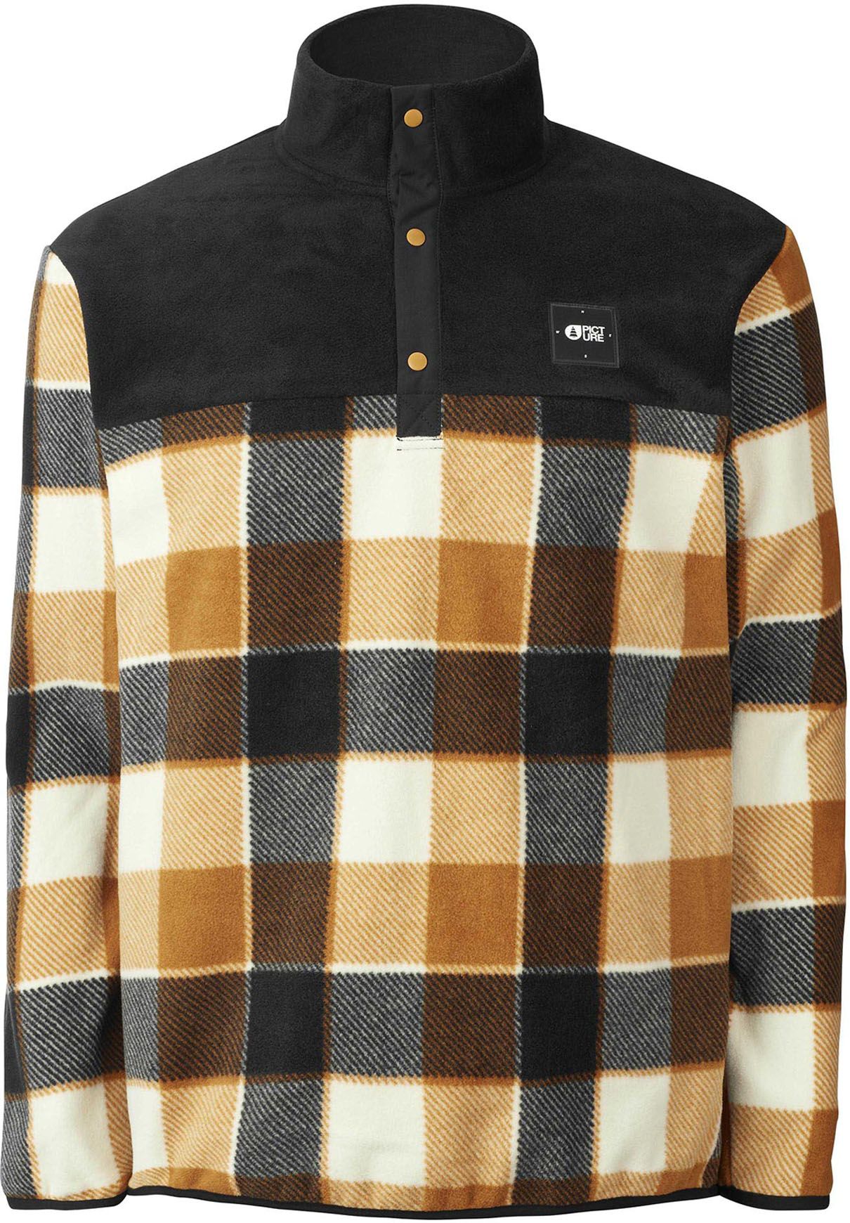 Mathew 1/4 Fleece Plaid M + Picture Organic Clothing