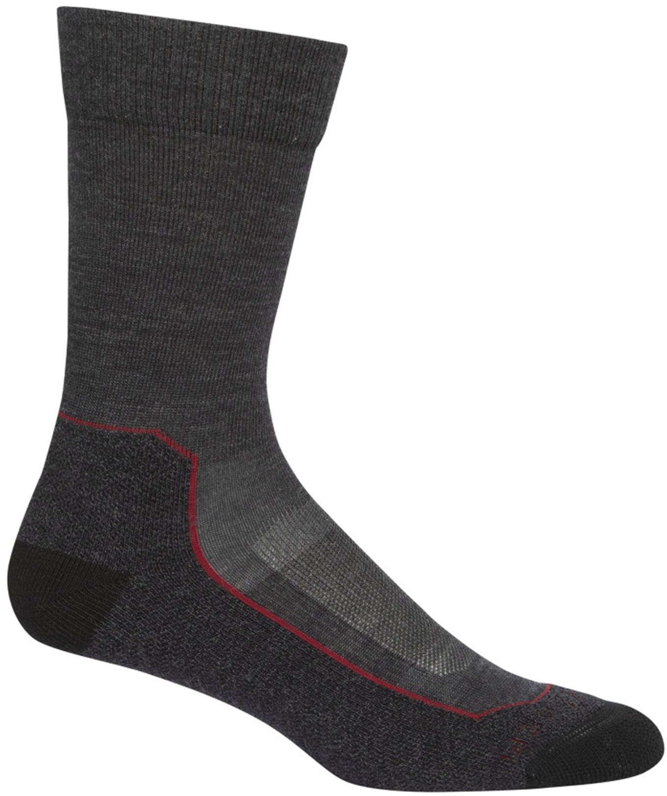 Mens Hike+ Light Crew Jet Heather + Icebreaker