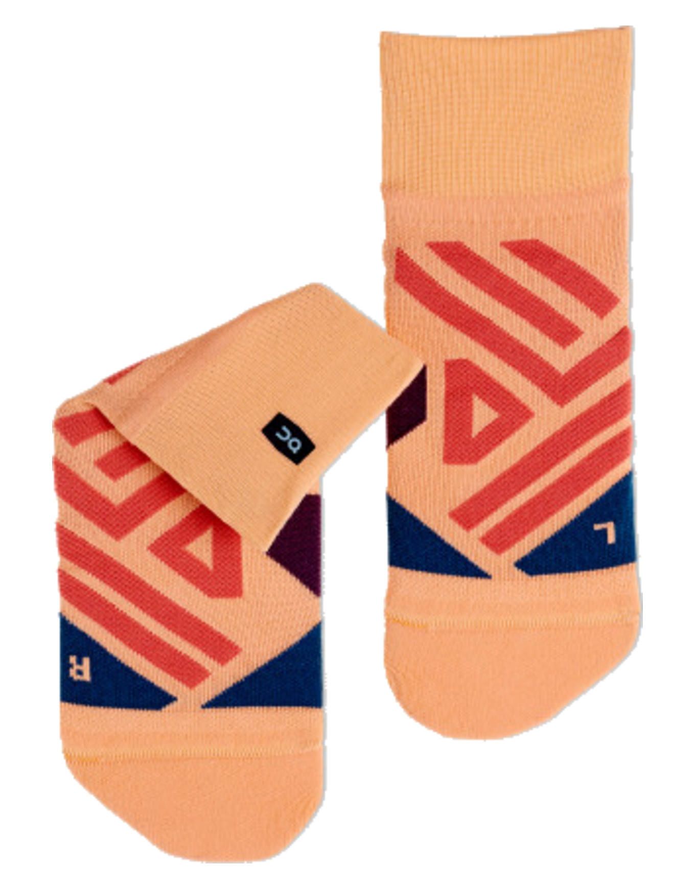 Mid Sock Coral / Navy W + On Running