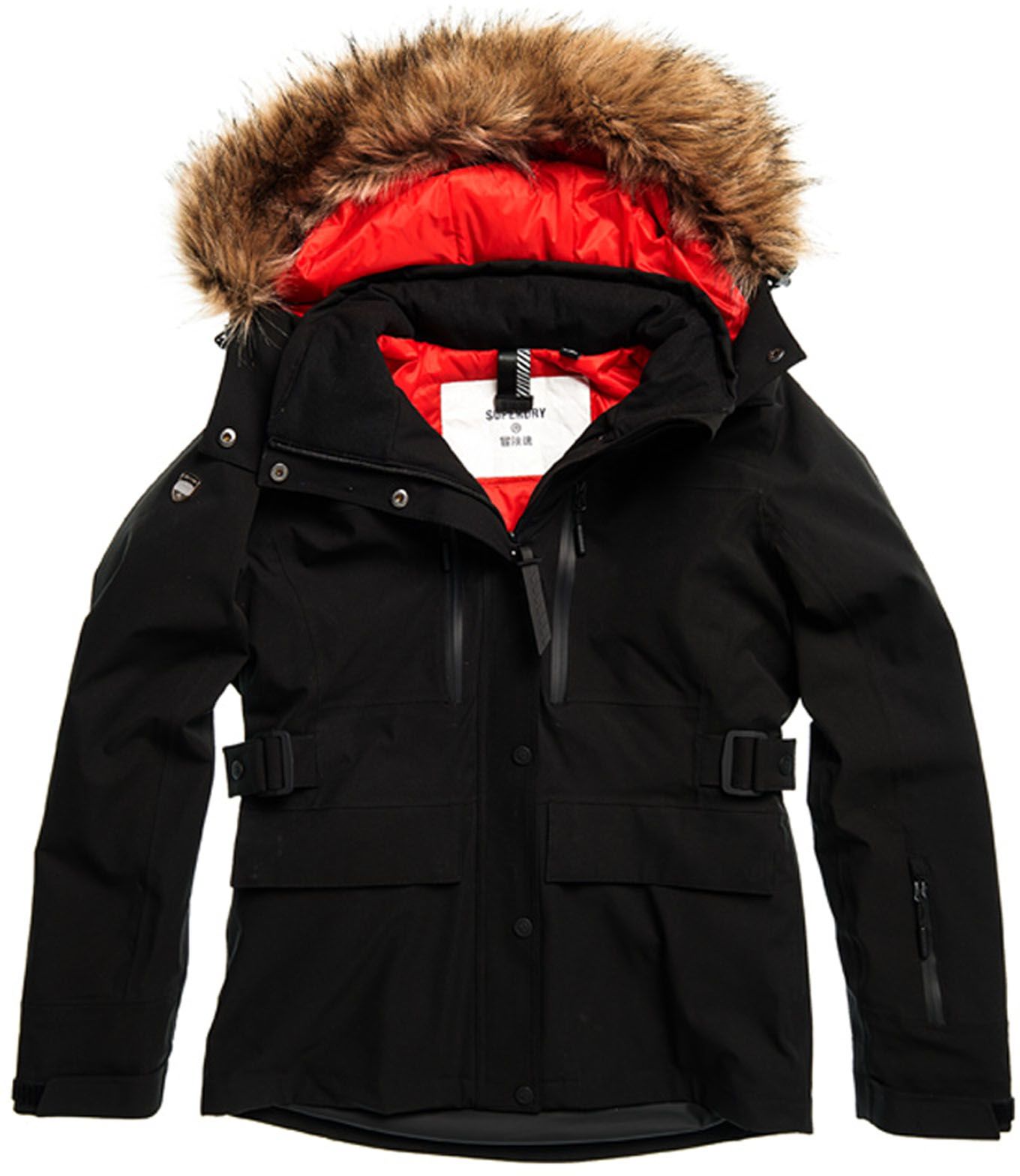 Motion Steeze Waisted Jacket W Black + Superdry