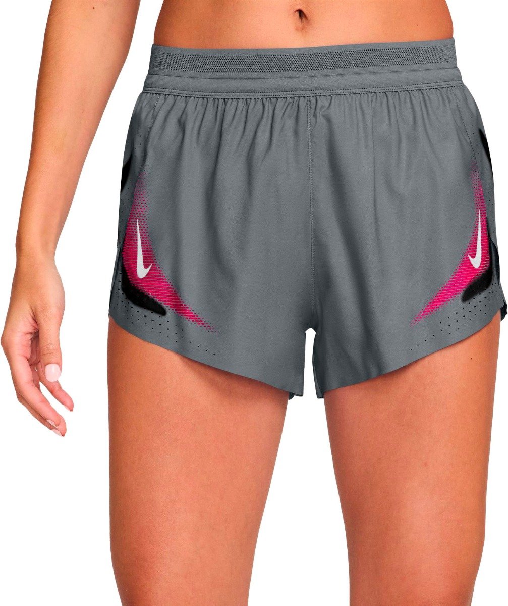 W Nike Aeroswift Dri-Fit ADV 3In Short GX Iron Grey White Gcw#13 + Nike Running