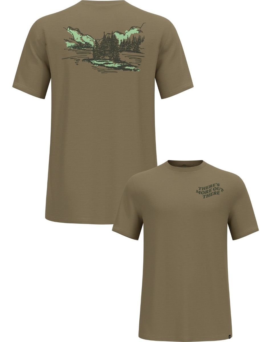 There's More Merino 160 T-Shirt Crew Neck S/S M Vetiver + Odlo