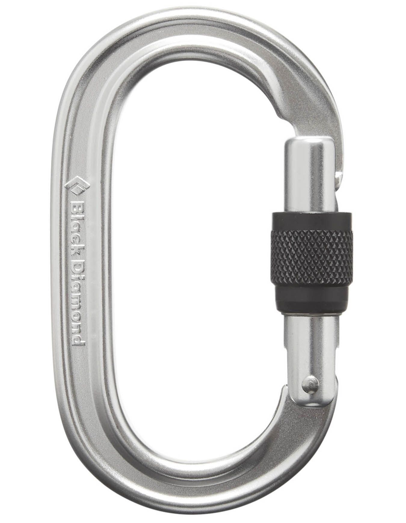 Oval Locker Carabiner Polished + Black Diamond