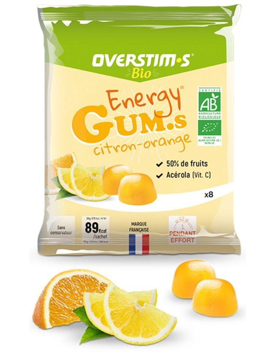 Energy Gums Bio Overstims Citron - Orange + Overstims