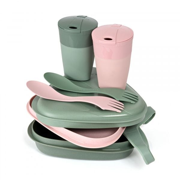 Pack´N Eat Kit Bio Sandygreen/Dustypink + Light My Fire