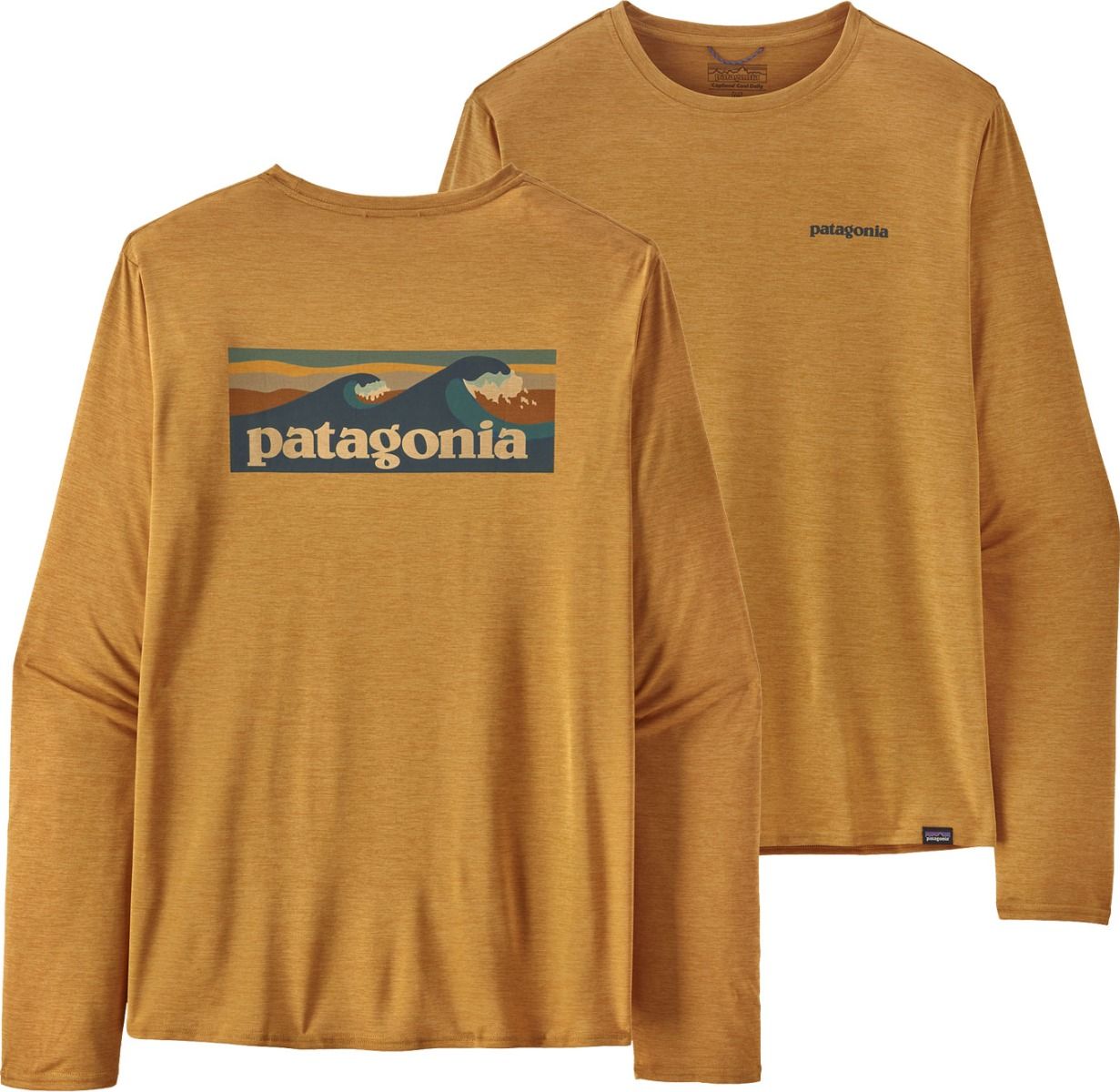 M's L/S Cap Cool Daily Graphic Shirt Pufferfish Gold X-Dye + Patagonia