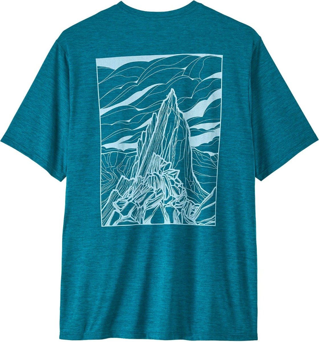 M's Cap Cool Daily Shirt - Cloud Crag Glacial Blue Light X-Dye + Patagonia