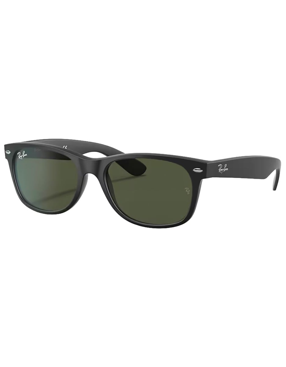 New Wayfarer Matte Rubber Black G-15 Green + Ray-Ban