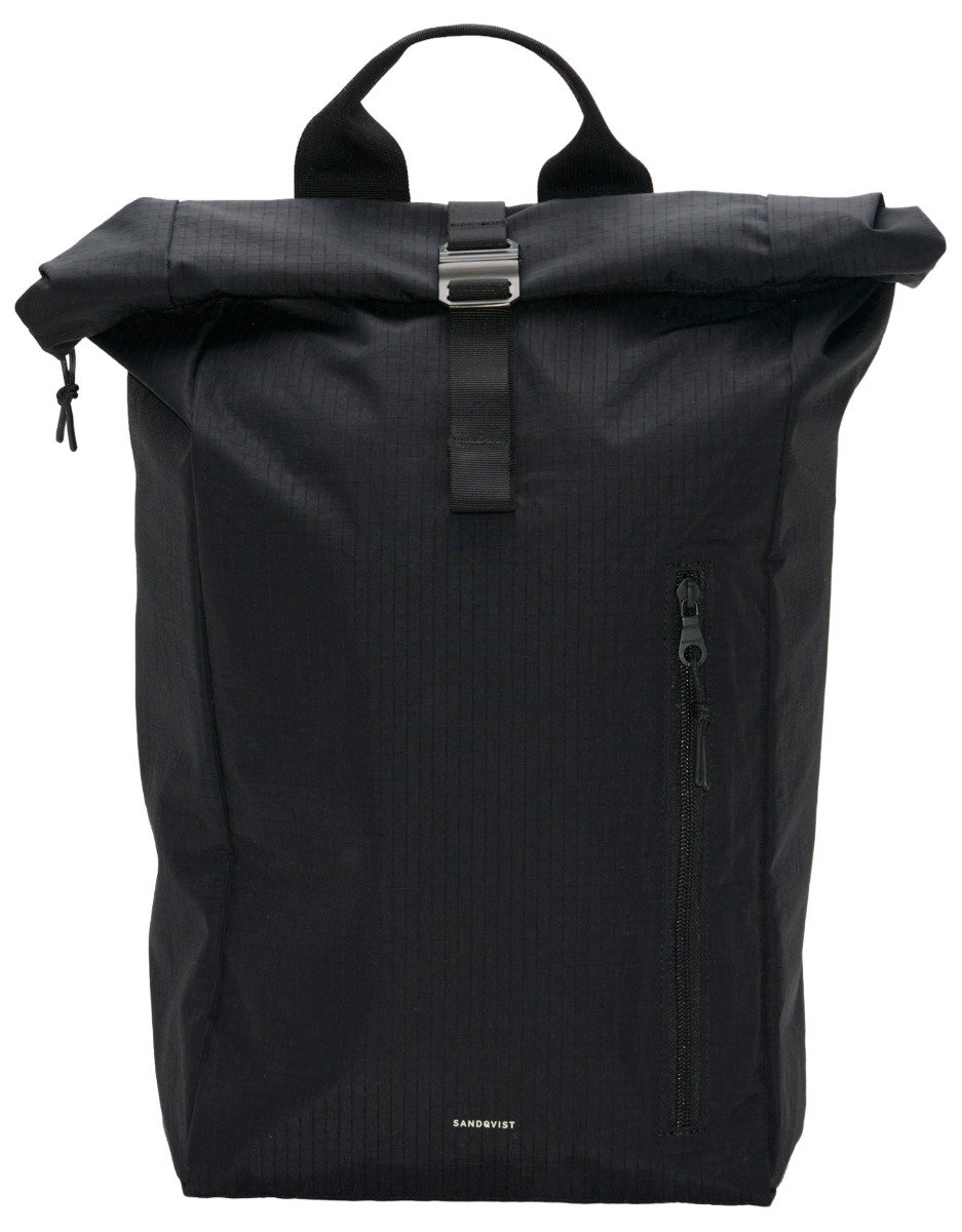 Grid Rolltop Backpack Bag 16" Black