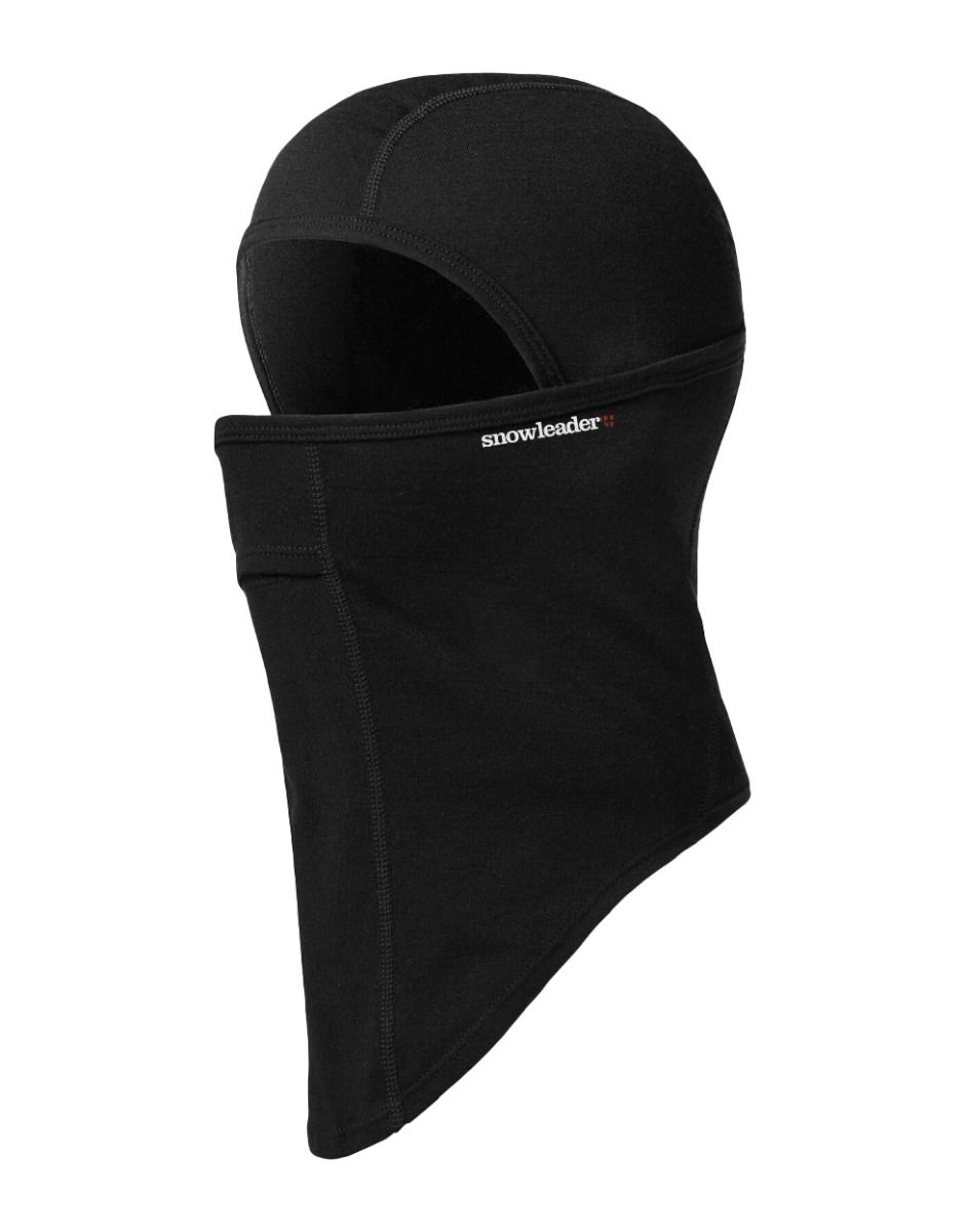 Mérino Balaclava Black + Snowleader