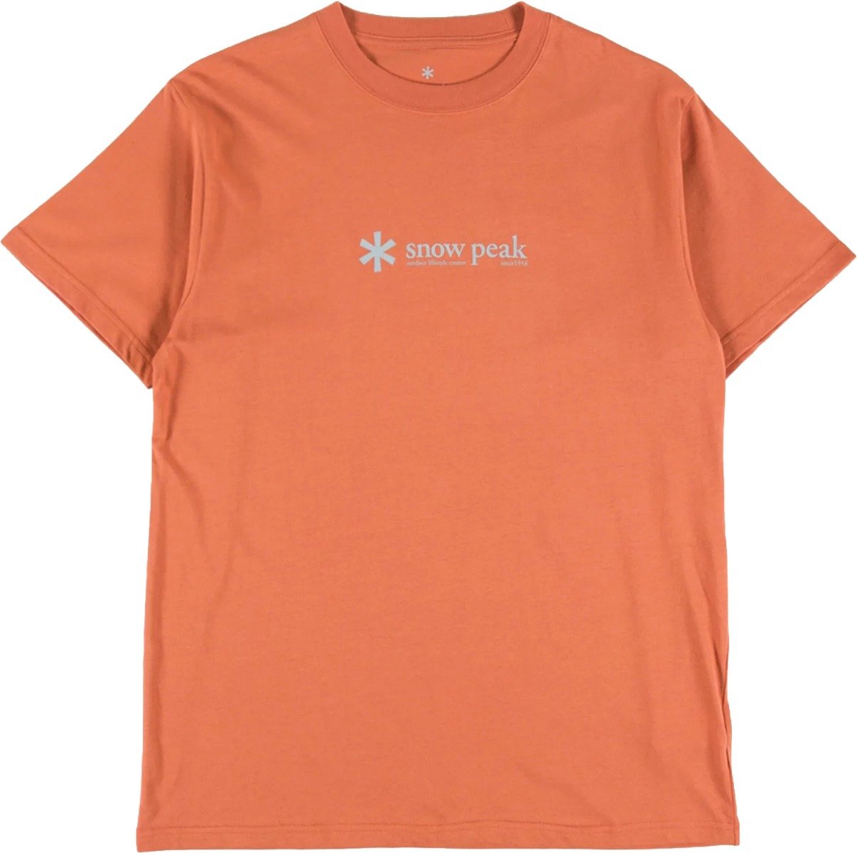 Soft Cotton Logo Short Sleeve T-Shirt Orange + Snow Peak