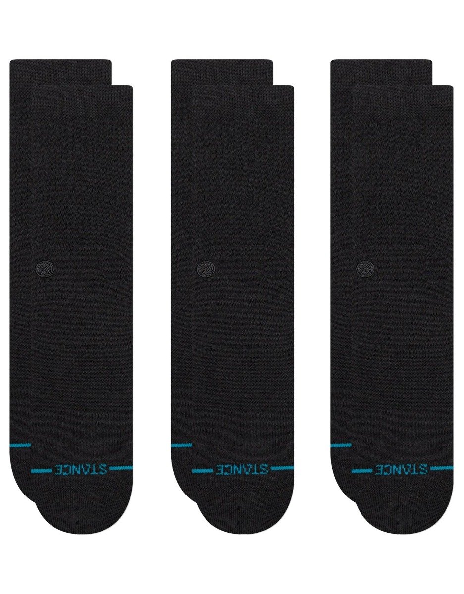 Icon 3 Pack Black/Black + Stance