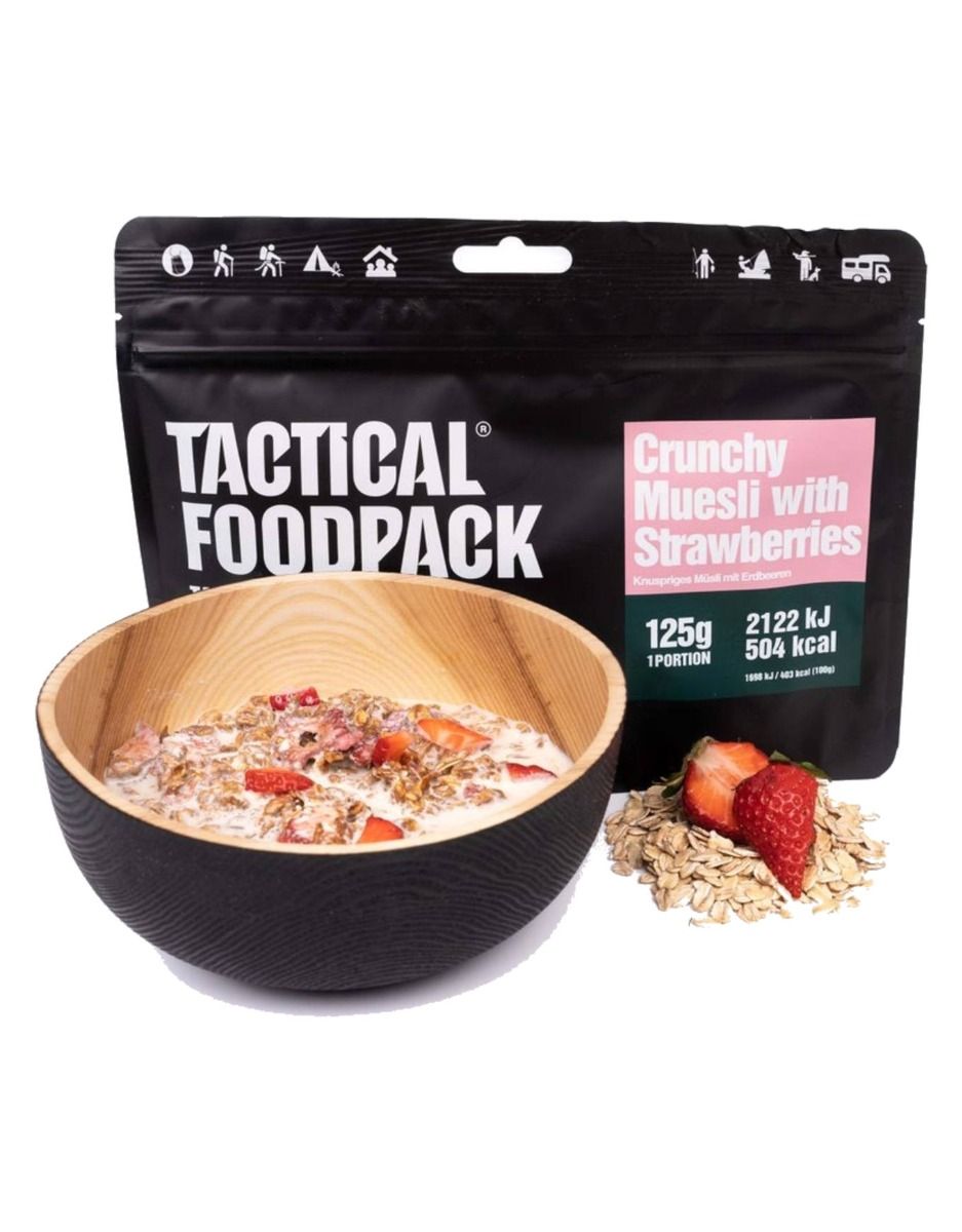Muesli Croquant Aux Fraises 125g + Tactical Foodpack
