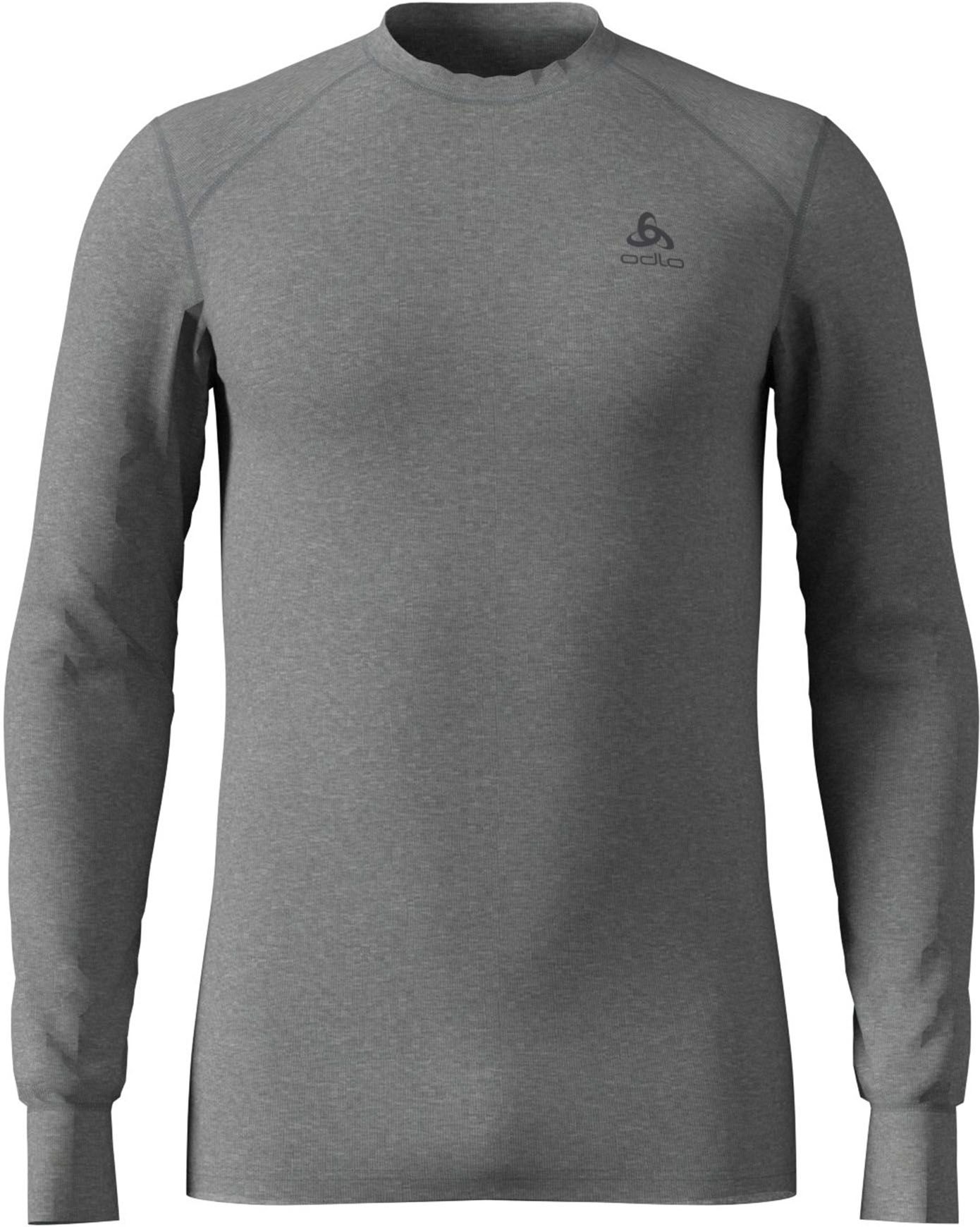Tee Shirt ML Warm Grey Melange + Odlo