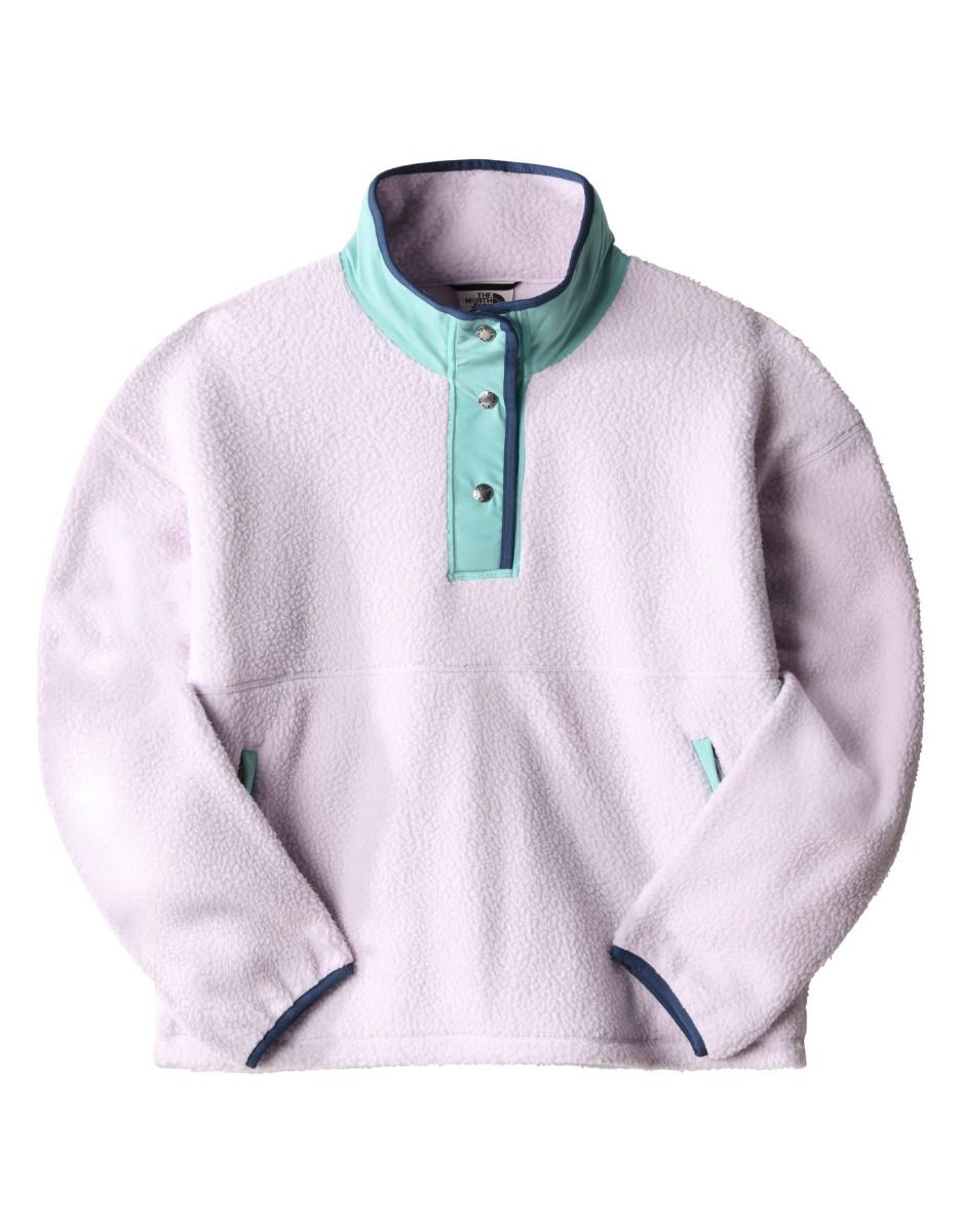 W Cragmont Fleece 1/4 Snap Lavender Fog-Wasabi-Shady Blue + The North Face