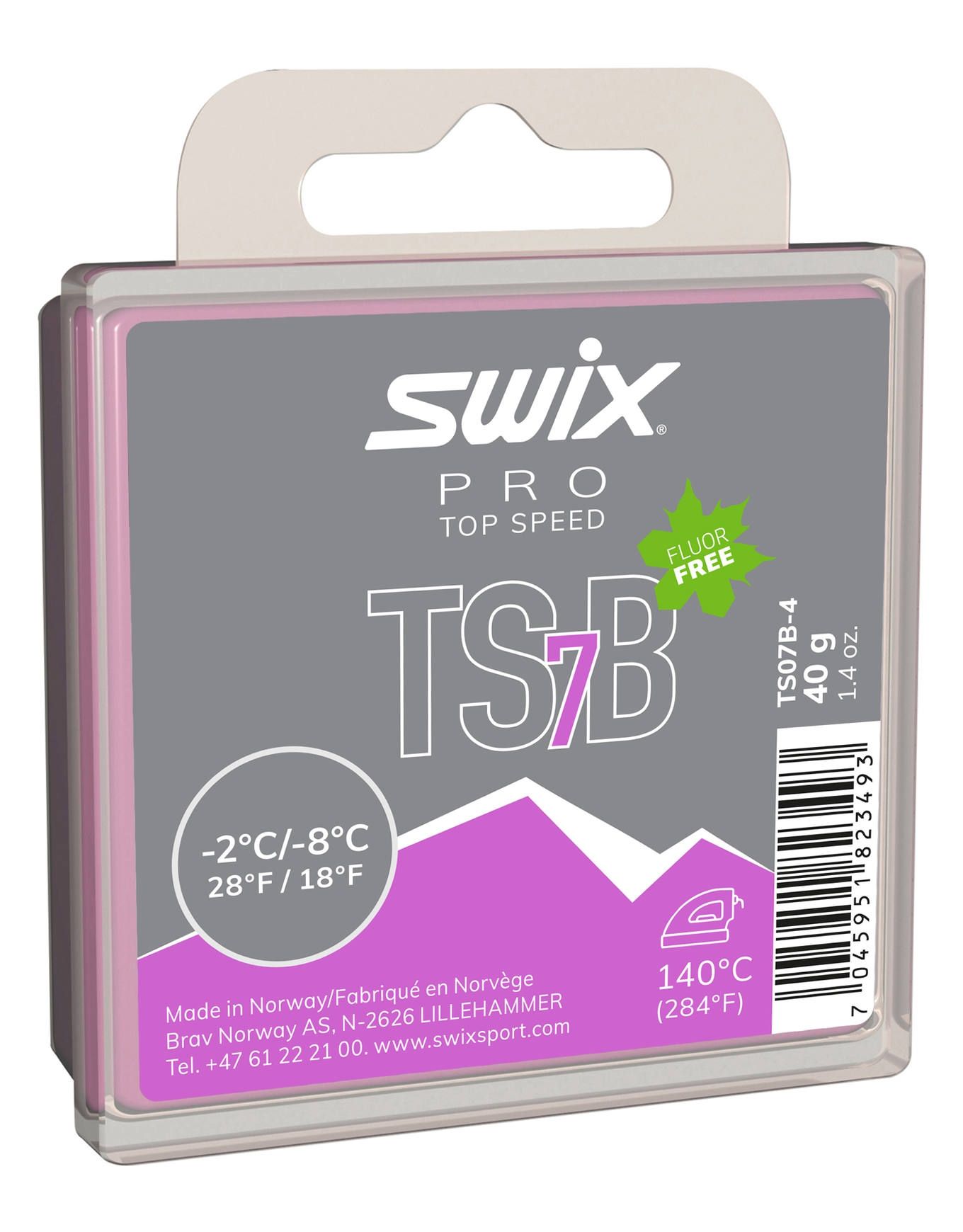 TS7 Black, -2°C/-8°C, 40g + Swix