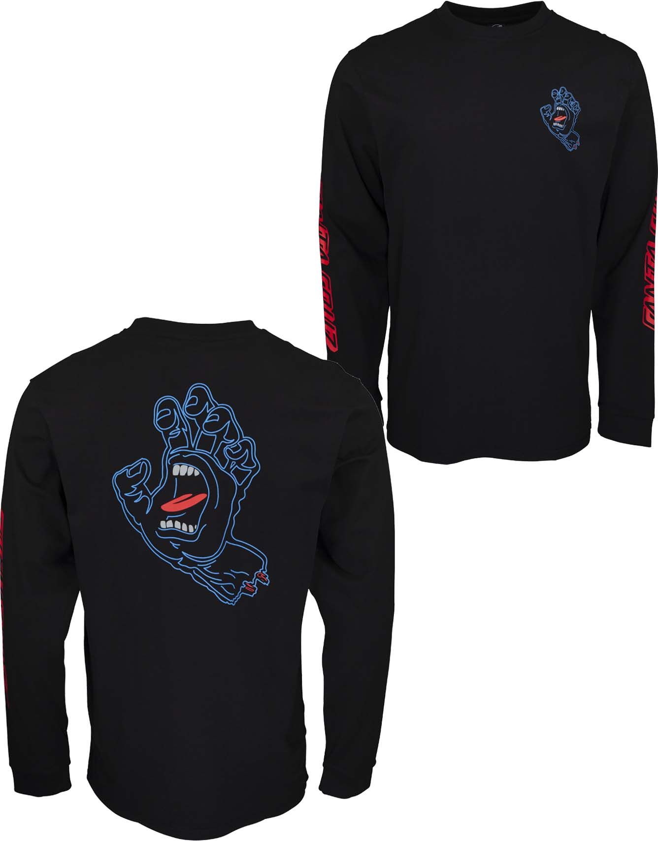 Void Hand L/S T-Shirt Black + Santa Cruz