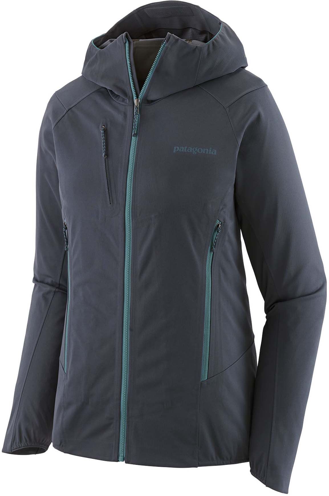 W's Upstride Jkt Smolder Blue + Patagonia