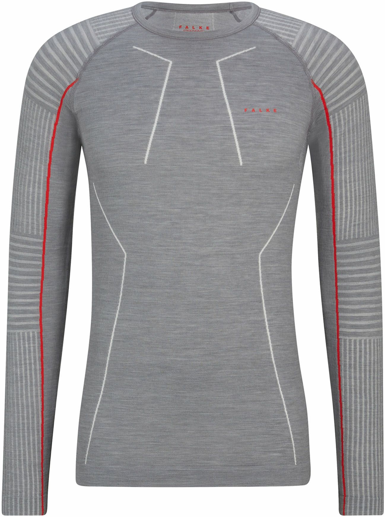 Wool Tech Longsleeved Shirt Regular M Graphite Papaya + Falke