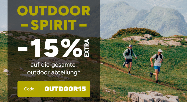 Outdoor spirit -15% extra auf die gesamte outdoor abteilung*