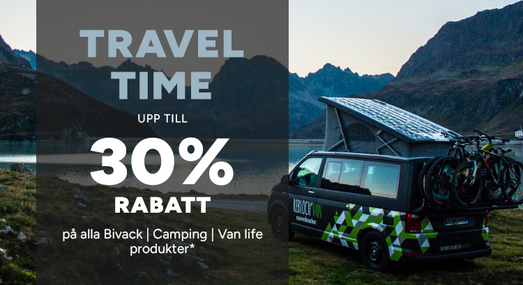 Travel Time: Upp till 30% rabatt på alla produkter från Bivack | Camping | Van life