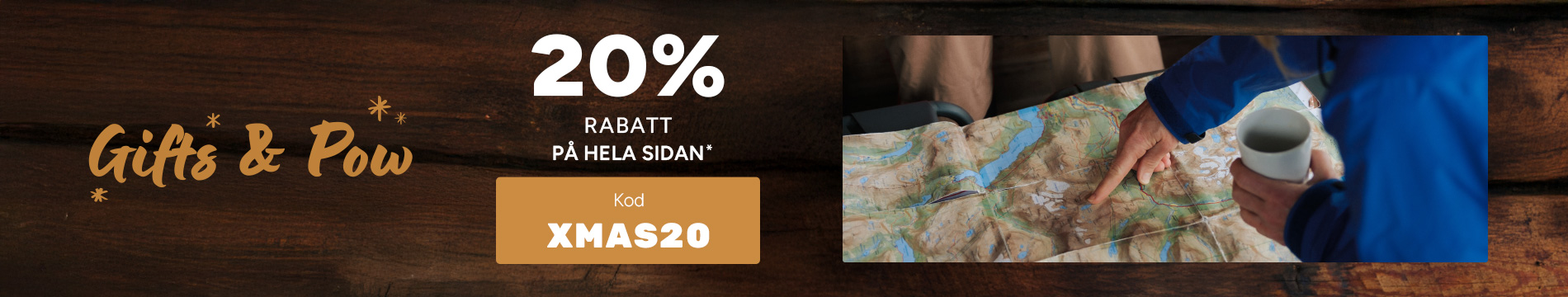 -20% rabatt på hela sidan med koden XMAS20
