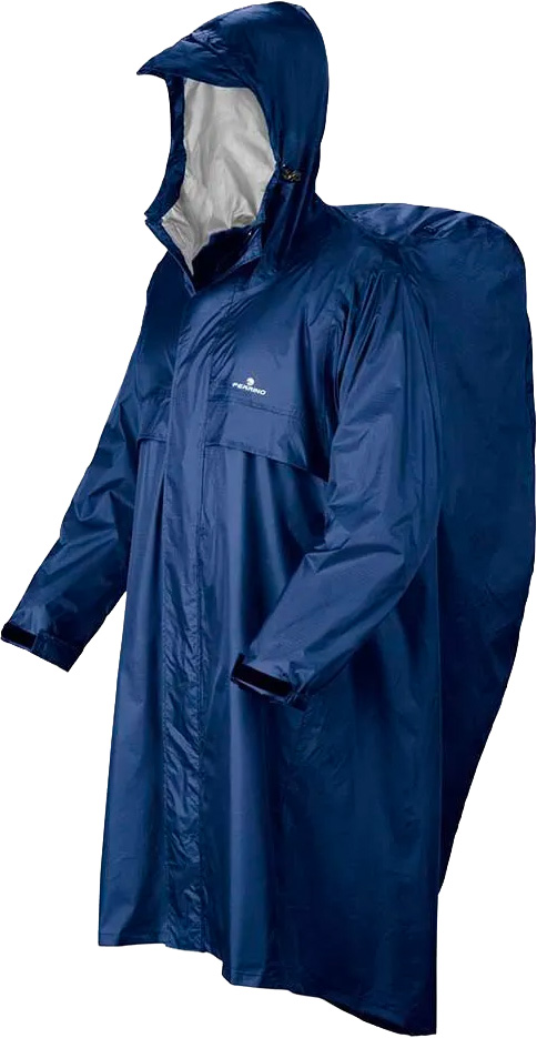 Grand poncho de randonnée - Trekker Ripstop Blue en Nylon - Taille S/M - Bleu