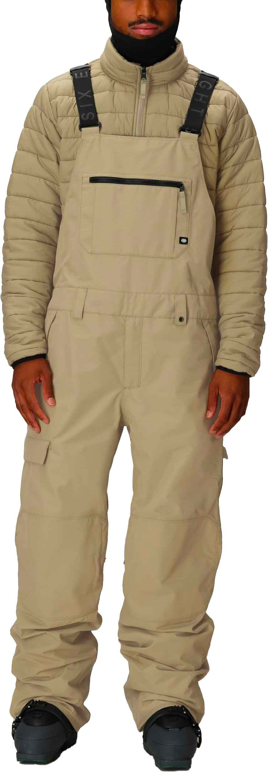 Salopette de ski imper-respirante - M 20K Hot Lap Shell Bib Sage - Taille L - Beige