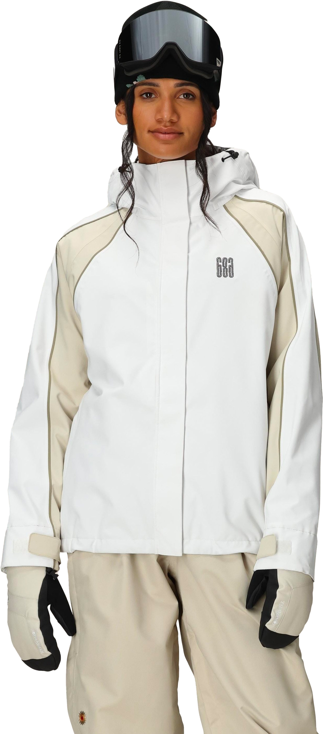 Veste imperméable et coupe-vent - W Hologram Shell Jacket White Colorblock - Taille S - Blanc